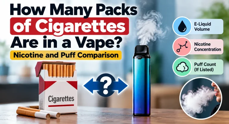 how many packs of cigarettes are in a vape