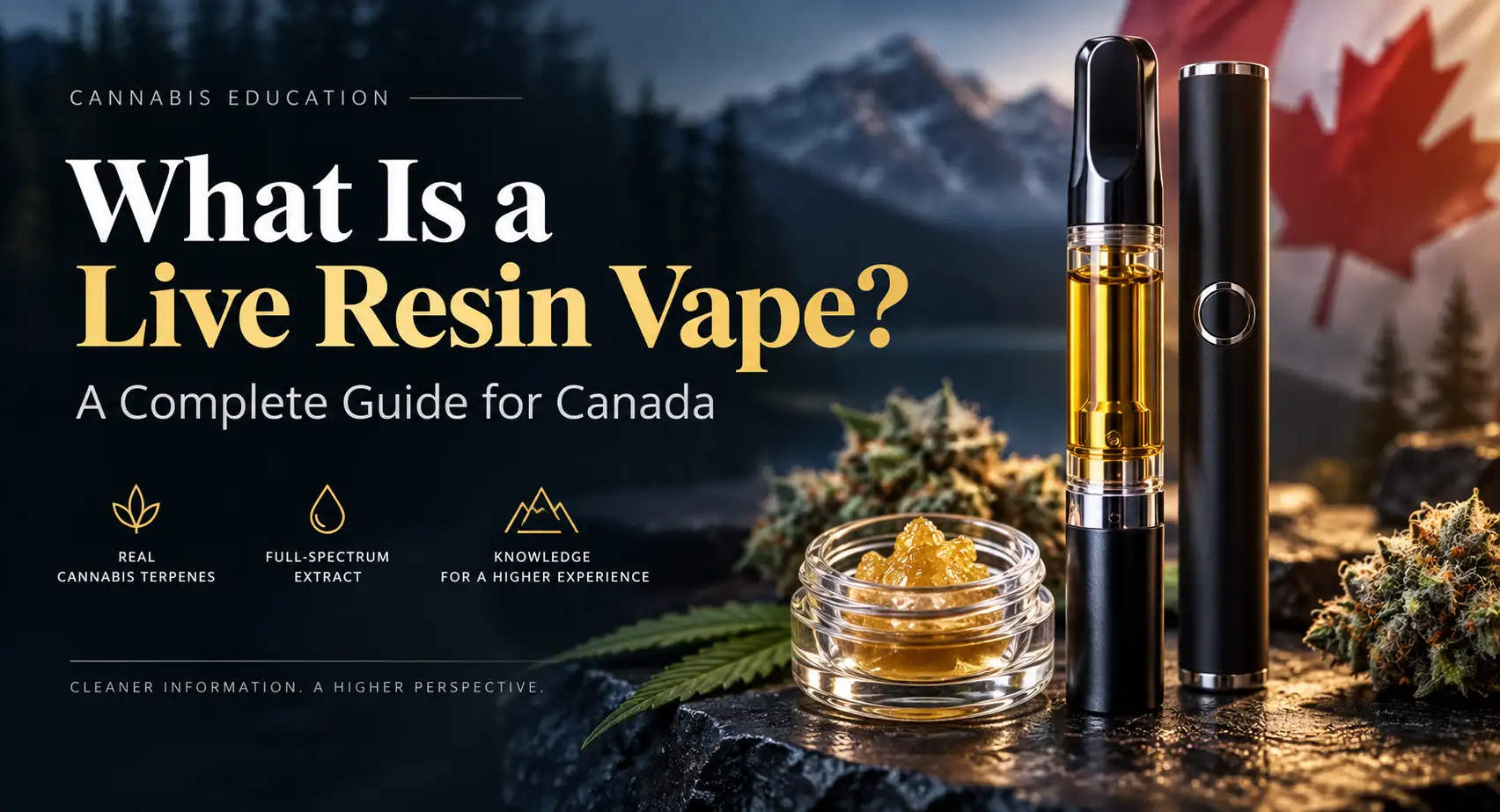 Live resin vape cartridge and cannabis extract in Canada.